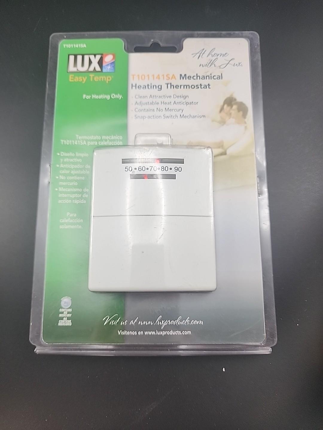 NEW LUX Mechanical Heating Thermostat T101141SA Non-Programmable SEALED