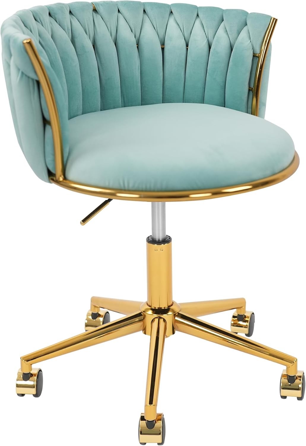 Velvet Woven Home Office Chair,Swivel Desk Chair with Wheels, Height Adjustable