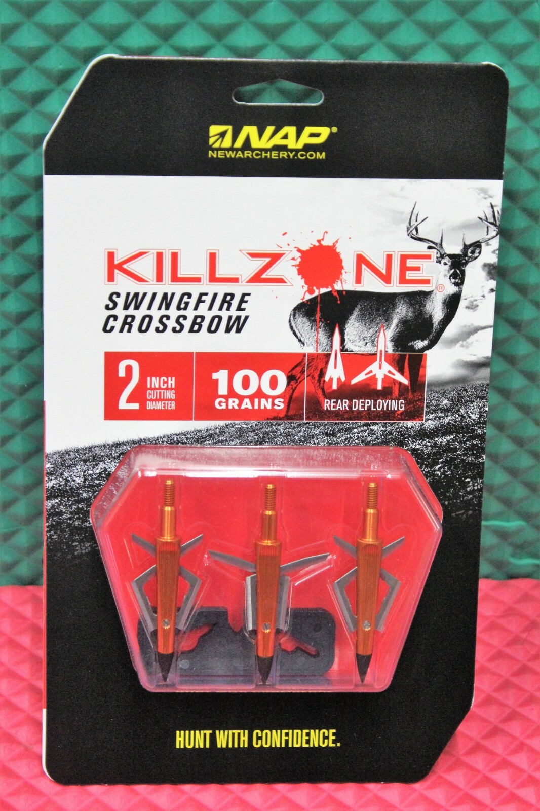 NAP Killzone Swingfire Crossbow 2" C.D. 100 Grains Broadheads 3-Pack 60-021