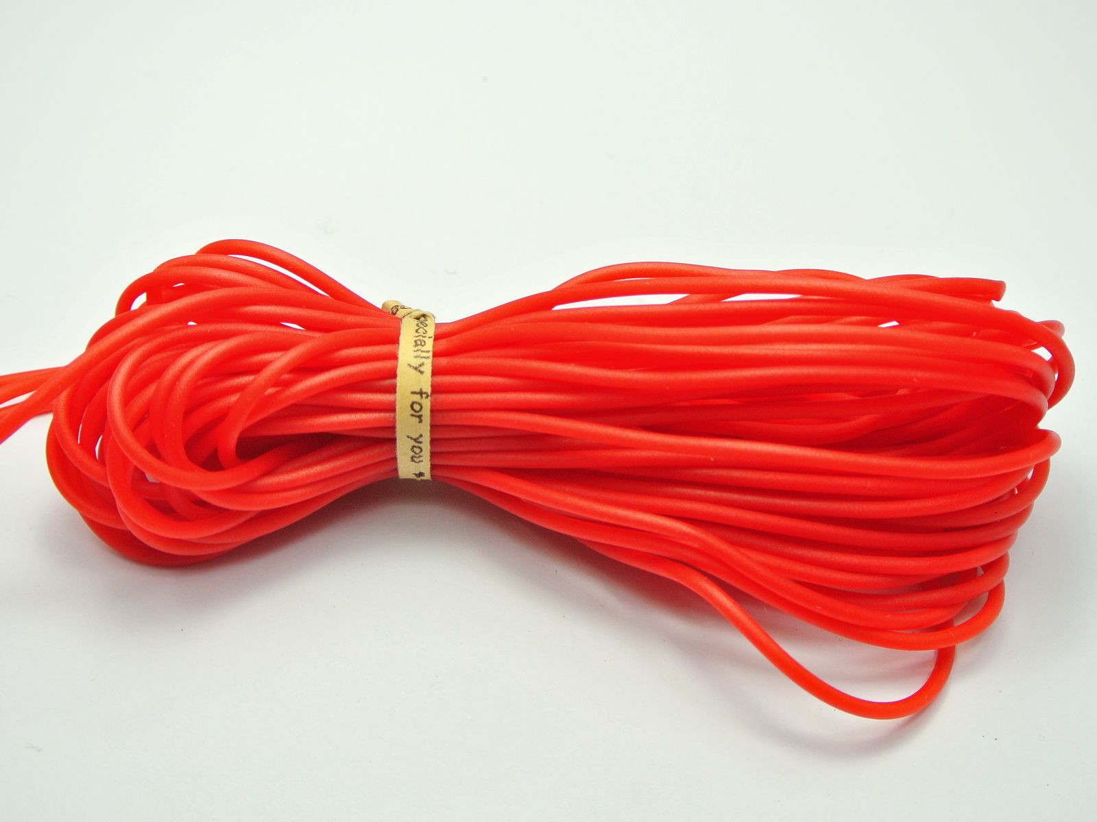 10 Meter Red 2mm Soft Hollow Rubber Tubing Jewelry Cord Cover Memory Wire