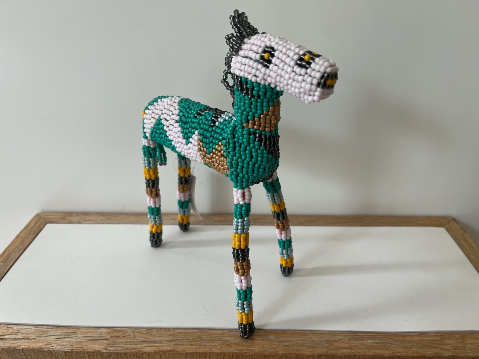 Monkeybiz-Hand Beaded ZEBRA  -Collectable -Unique one off -Home Design-Quality