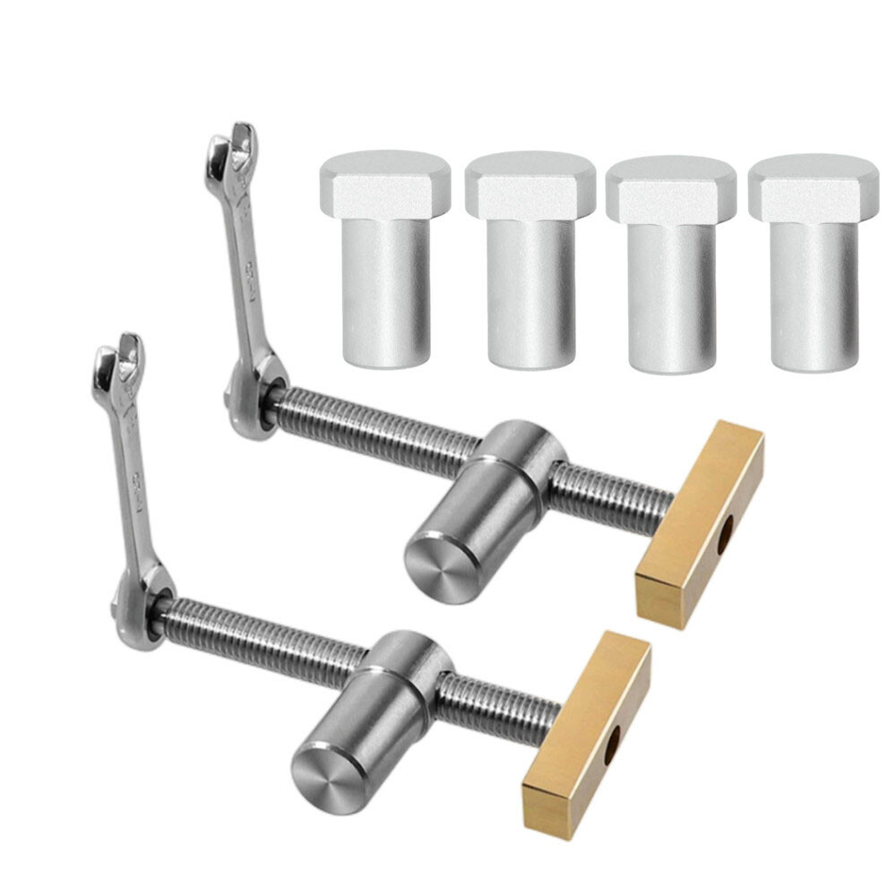 2 Sets Adjustable Workbench Bench Dog Screw Clamp Fixture Vise 20mm Bench Dogs❥