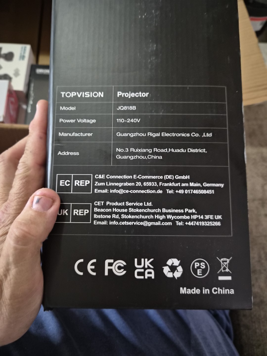 Topvision Led Projector 1080p Wifi