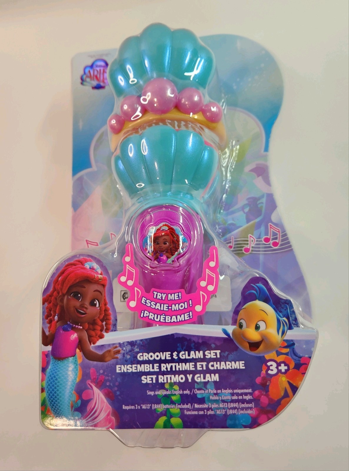 Disney Junior Ariel Groove And Glam Set Brand New Ariel Jr. Microphone and Tiara