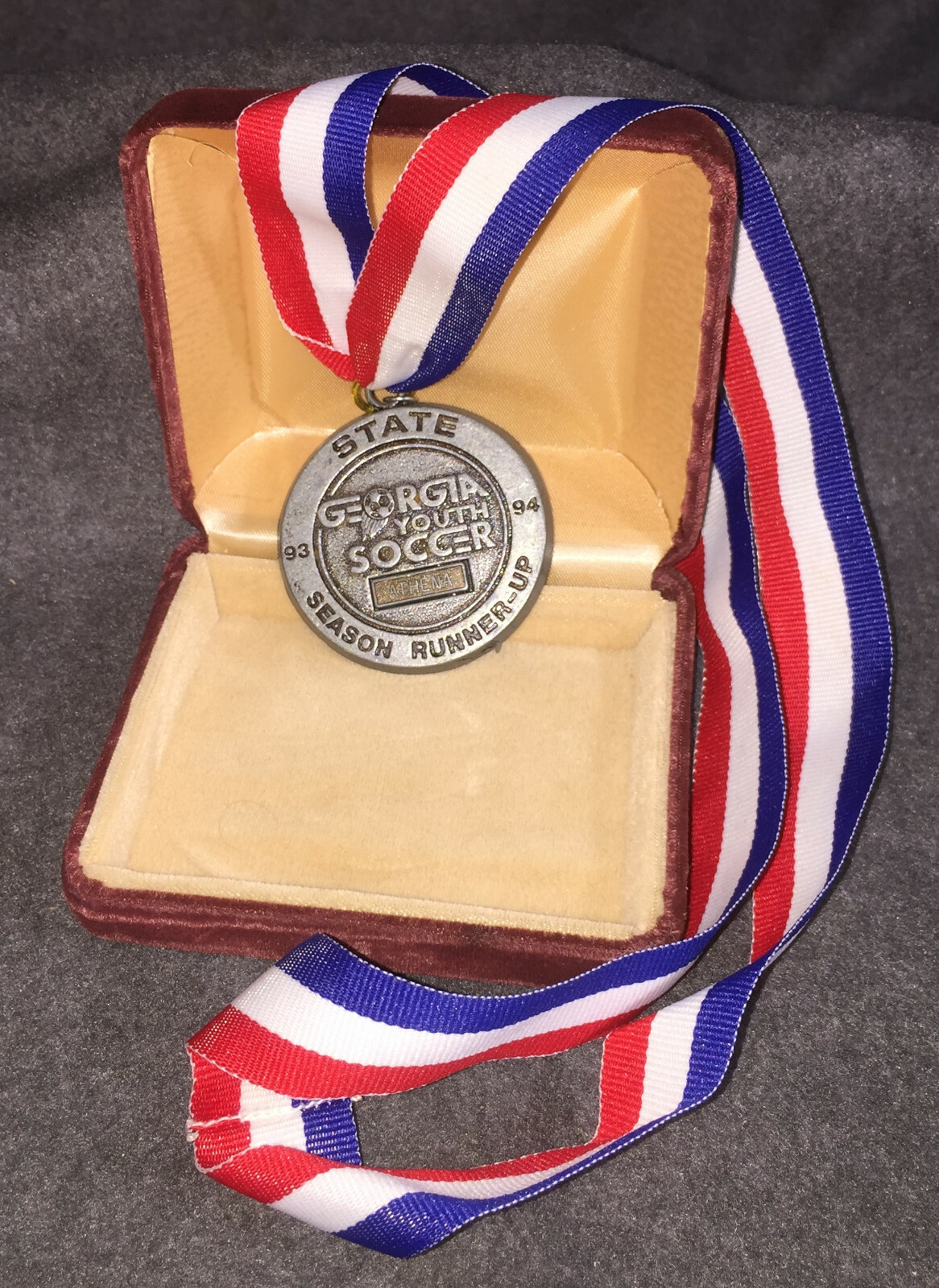 A008  GEORGIA YOUTH SOCER '93 '94 SEASON RUNNER-UP MEDAL