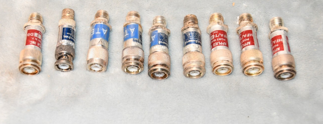 Nine Applied Research Attenuators TNC