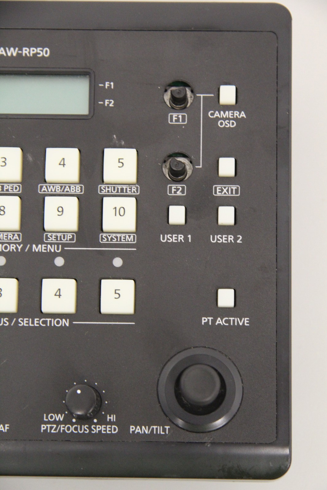 Panasonic AW-RP50 Remote Camera Controller Pan/Tilt Zoom Focus Missing Two Knobs