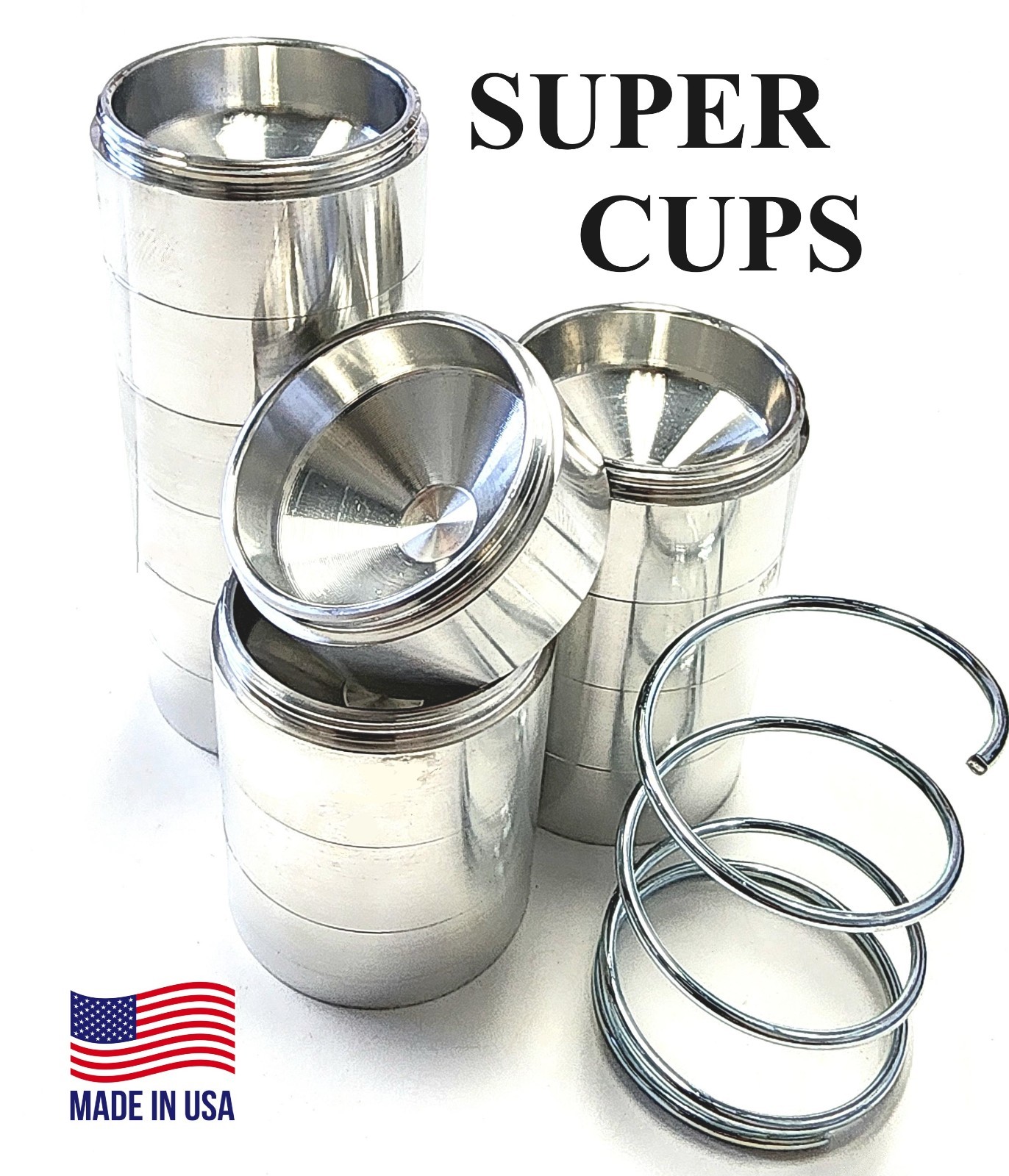 Maglite Flashlight Storage Cups D or C Cell Hidden Internal with Spring THREADED