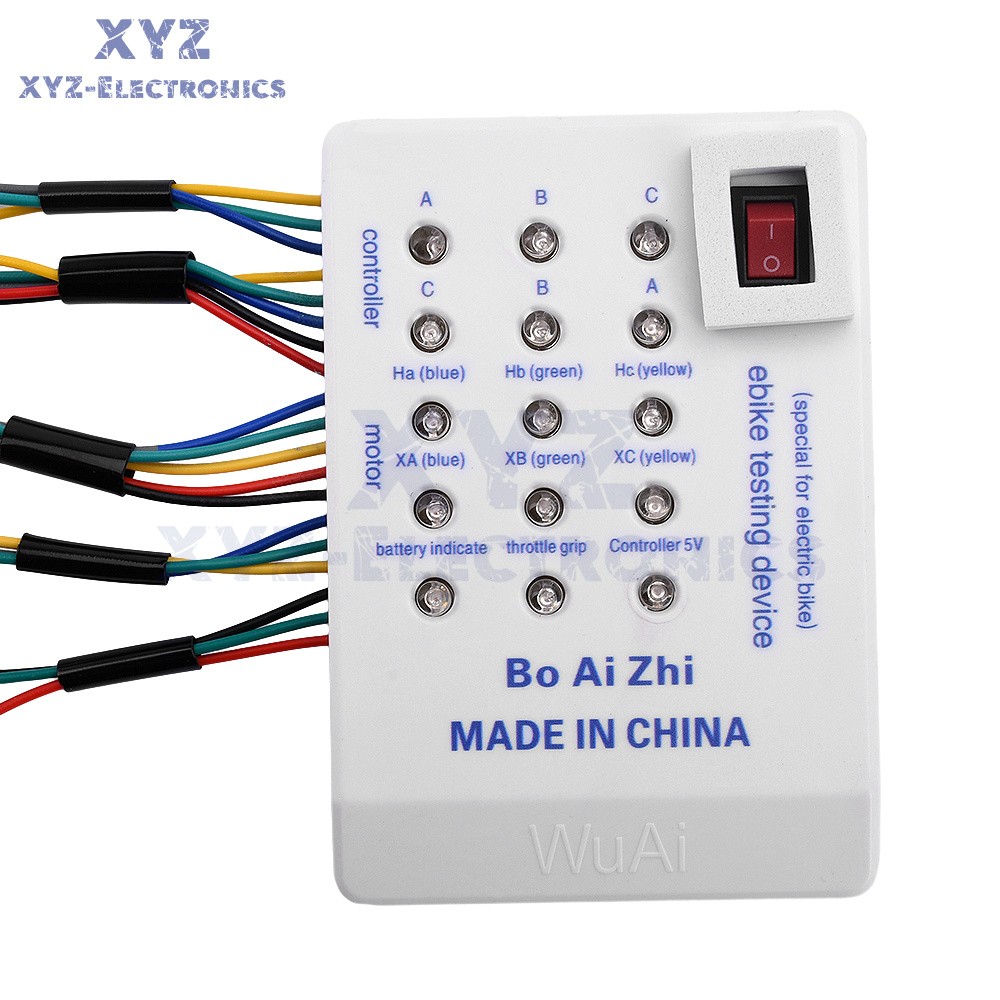 24-72V Ebike Brushless Motor Controller Tester Electric Hall Tester Detector