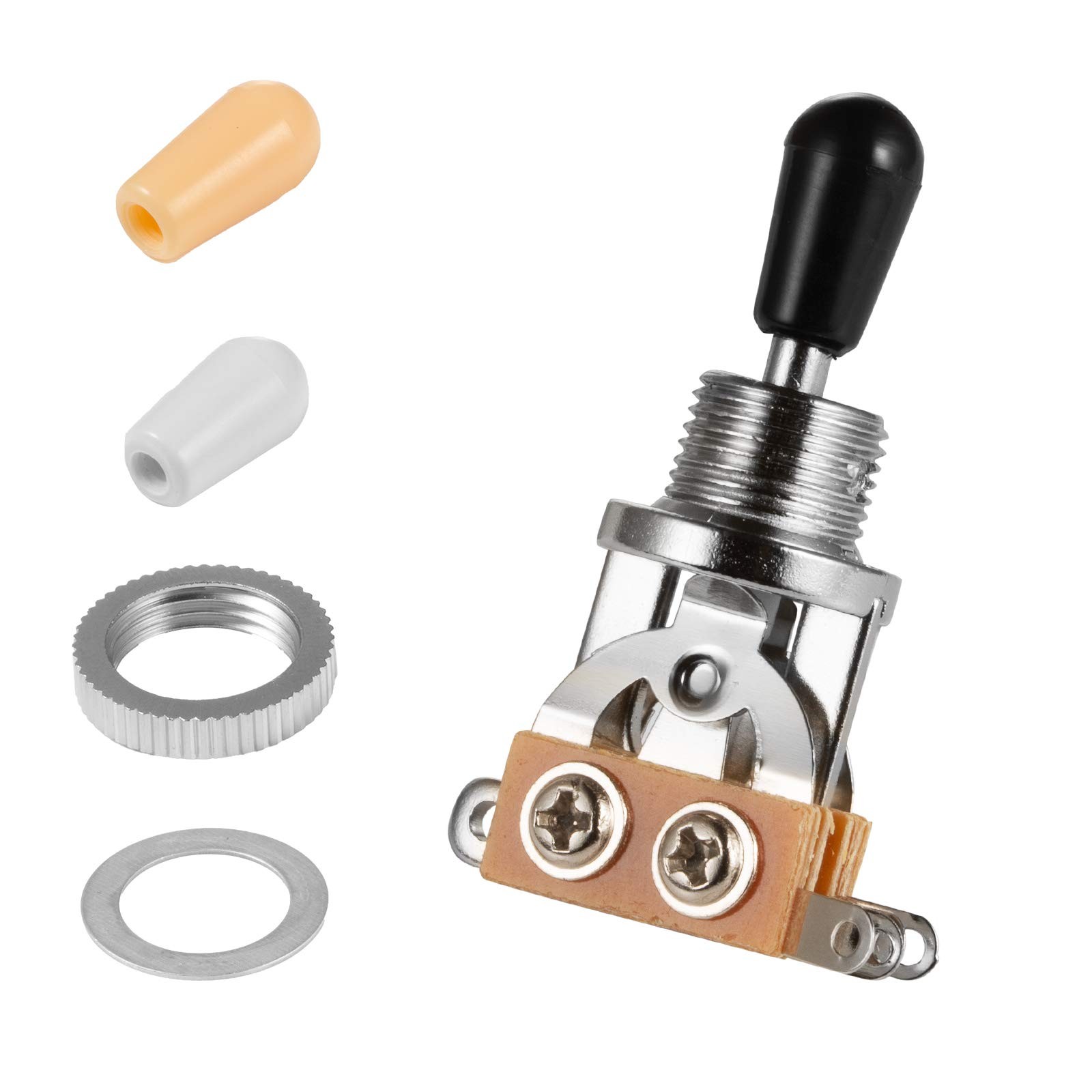 Randon 3 Way Short Straight Guitar Toggle Switch Pickup RG-0301, silver