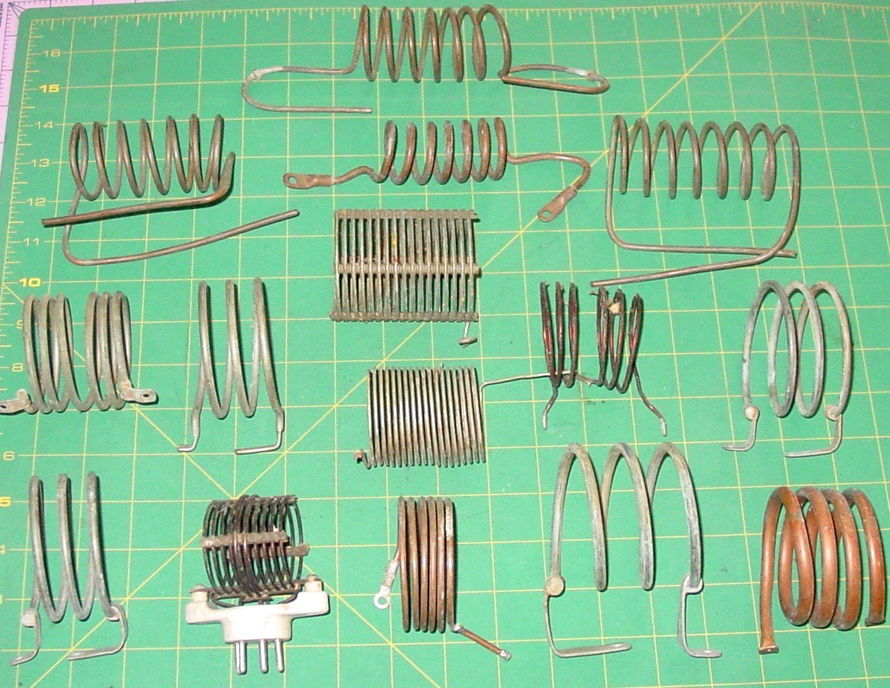 Big Lot Air Inductor Coils Vintage Ham Radio Comm Equipment Parts Accessories