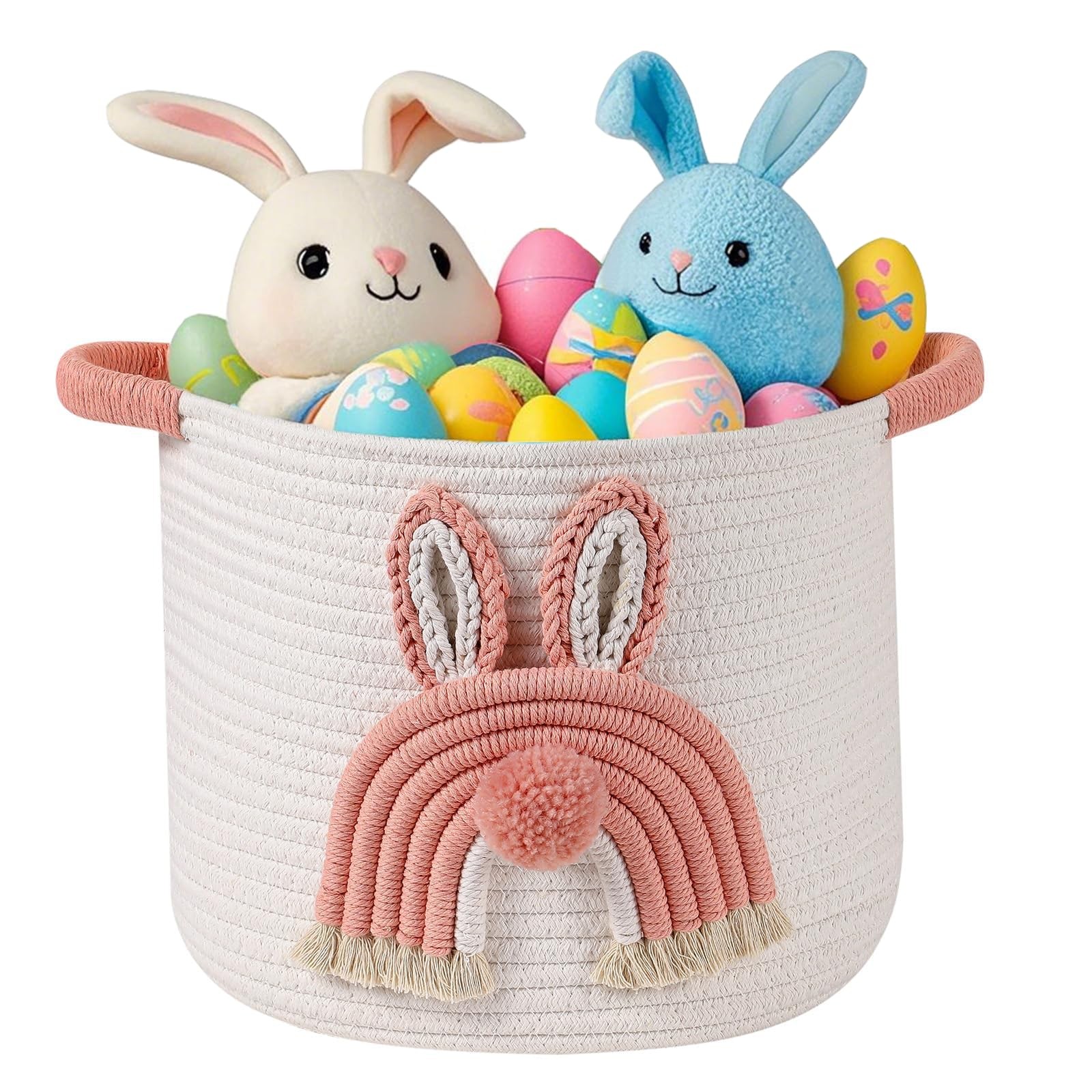 Cotton Rope Basket for Kids Toy Storage Organizing Baby Blankets, Laundry Hamper