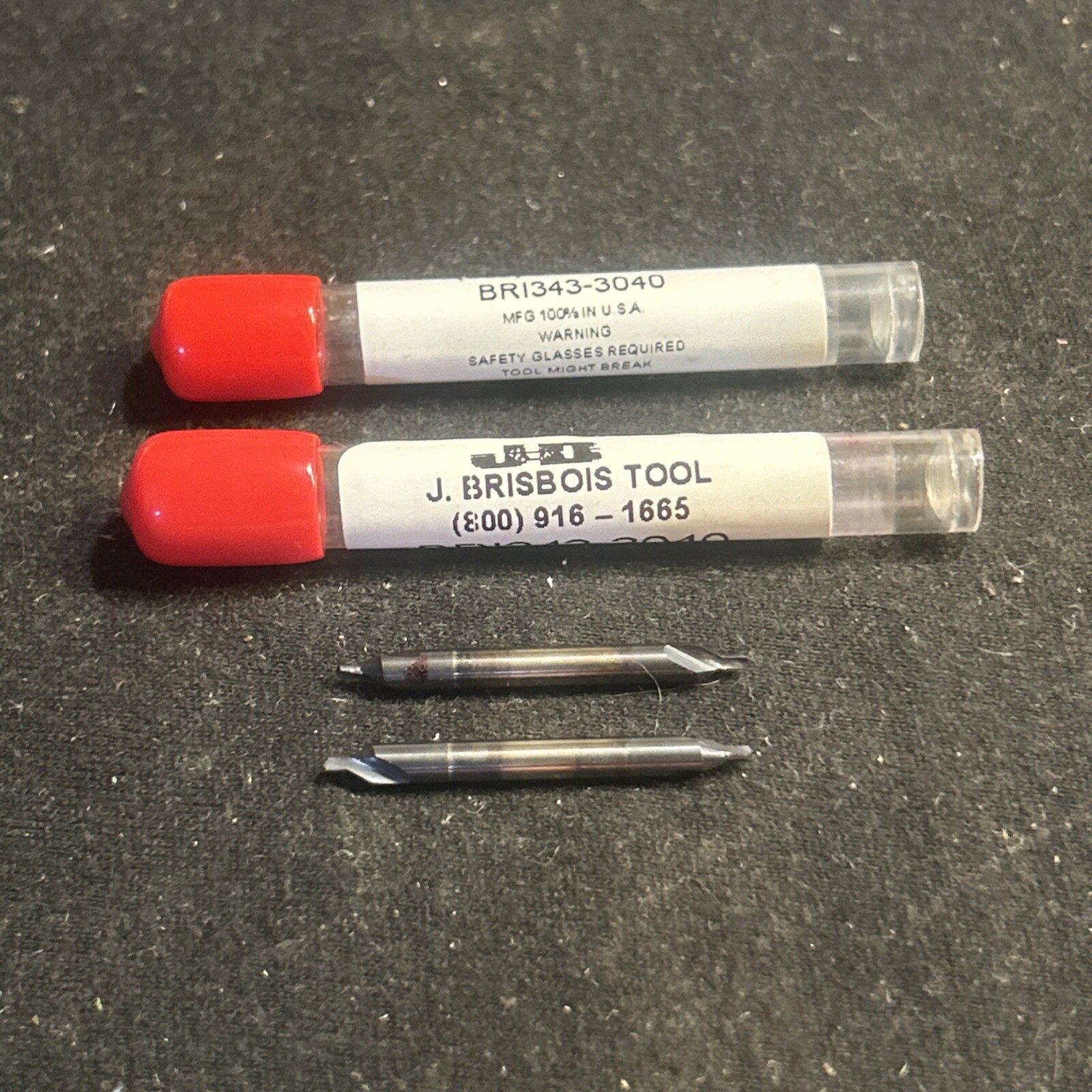 2ea, JB Tool, USA  #1, 60° Center Drill HSS TiAlN 1/8 Body 3/64 Tip 1-1/4” Long