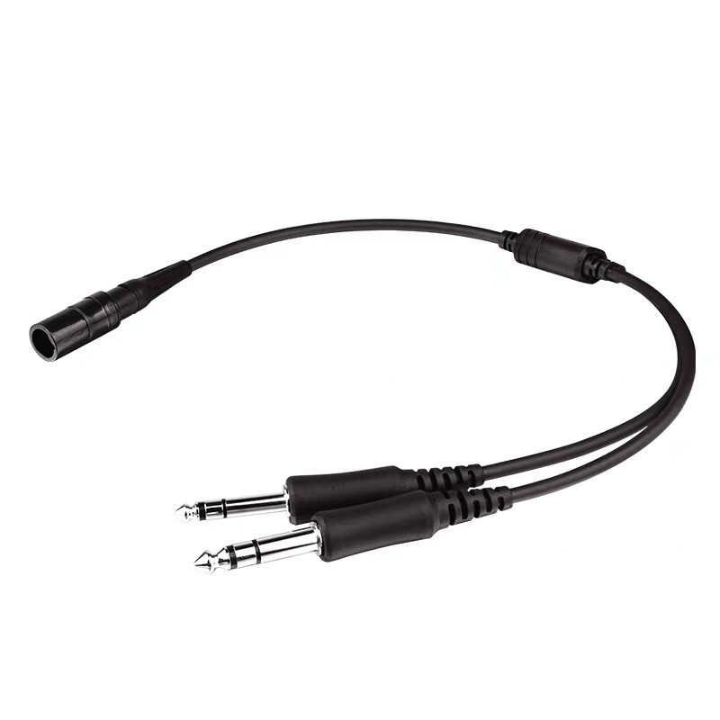 A20 LEMO 6-Pin to Twin Plug General Aviation (G/A) Adapter For Bose A20 Headset