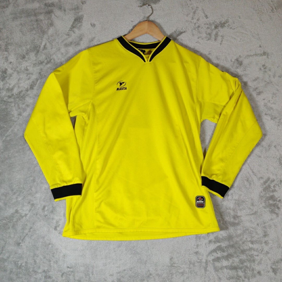 Masita Jersey Mens XS/S Yellow V Neck Uniform Sportswear Long Sleeve Activewear