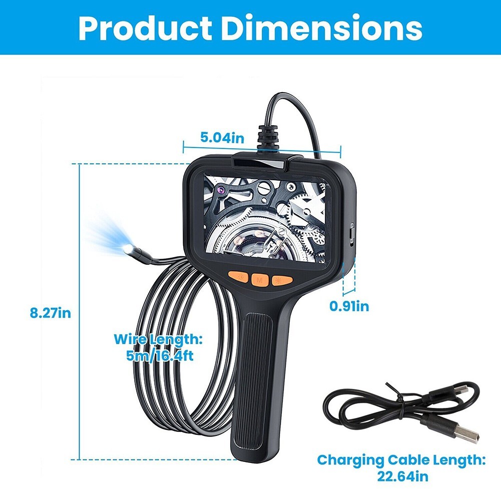 4.3\" Inspection Camera with Light Articulating Borescope Borescopes Camera IP67
