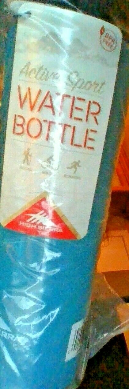 high sierra ACTIVE SPORT  water bottle BPA FREE 10" TALL - PUSH POP-UP OPEN TEAL