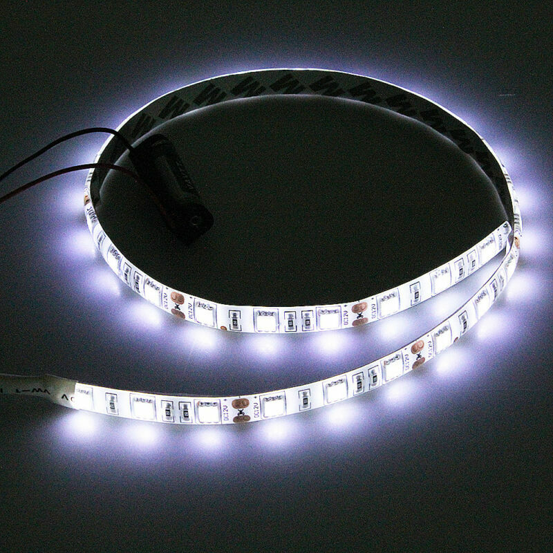 DC12V Battery Powered LED Strip 5050 SMD 3led - 30 led White Waterproof Flexible