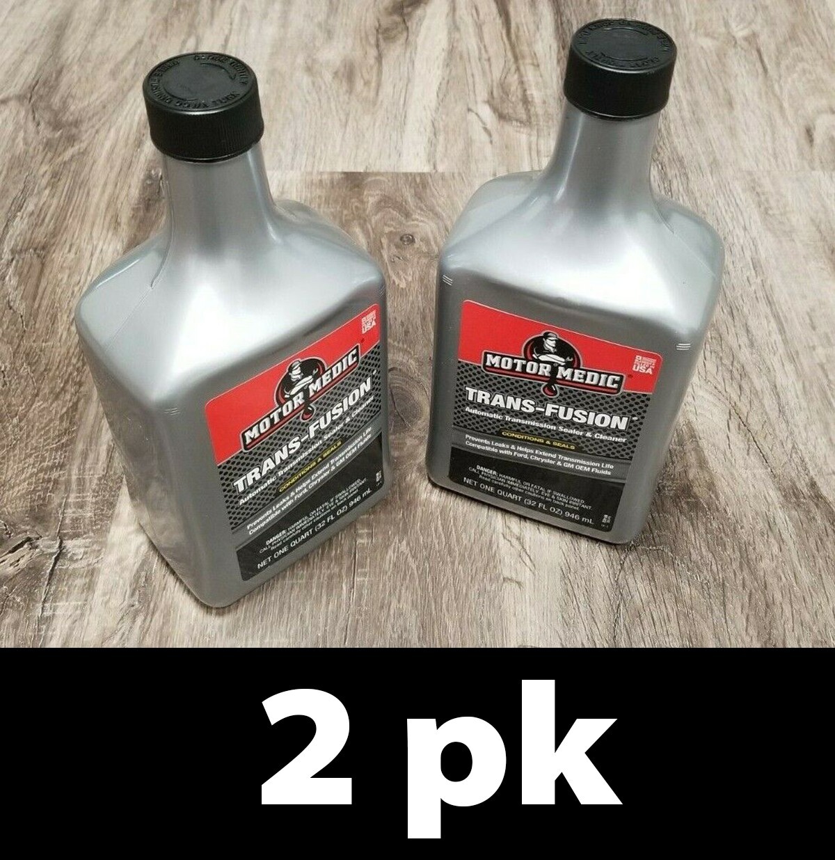 2pk Motor Medic Trans-Fusion Automatic Trans Fluid Sealer & Cleaner 32 oz each