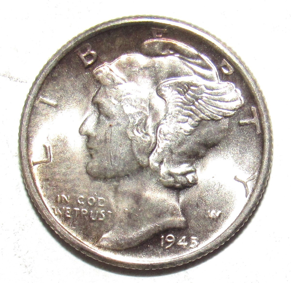 1945 S Mercury Dime CH BU (W13)