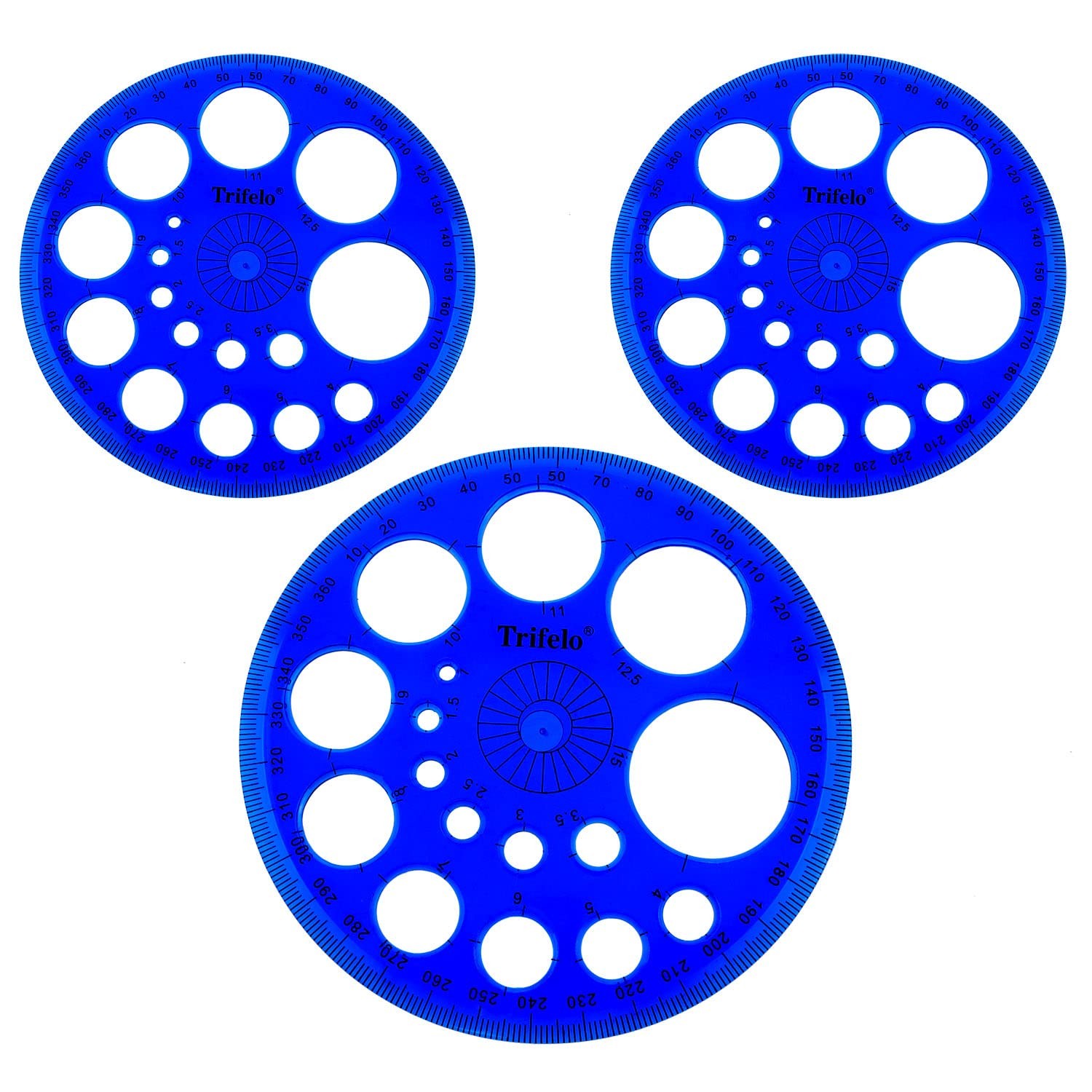 360 Degree Full Round Plastic Protractor Circular Drawing Template Tool