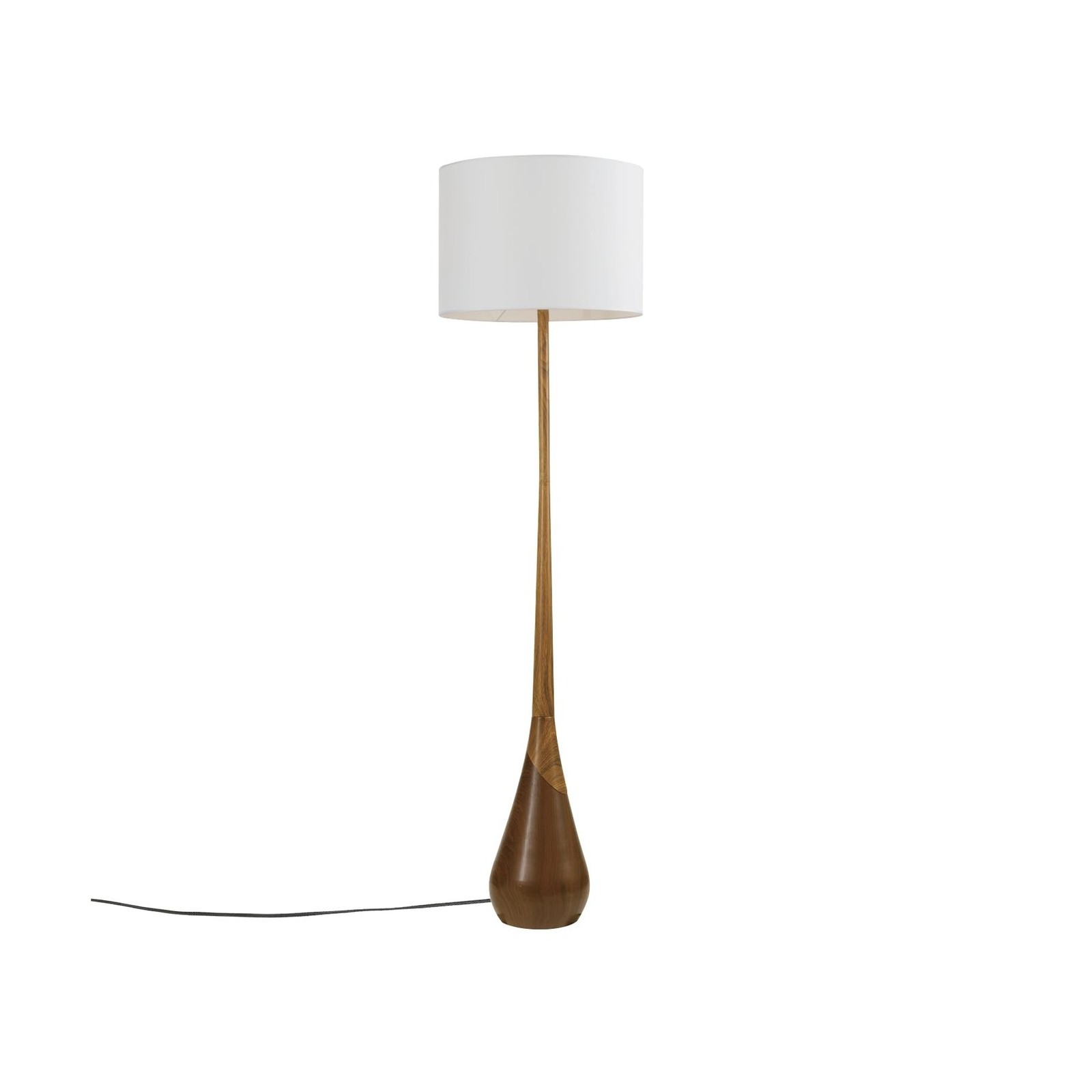 Globe Electric Novogratz x Globe Harrington 65" Floor Lamp, 2-Tone Faux Wood ...