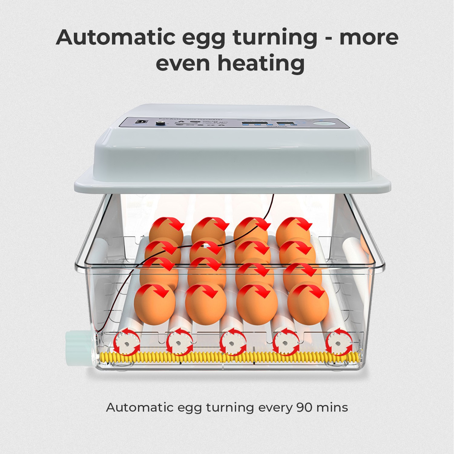 36 Eggs Incubator Temperature Control Chicken Hatcher Automatic Turning Digital