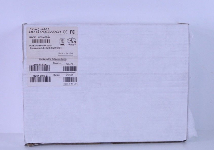 Hall Research (HR) UD2A-EDID DVI Extender With EDID Management, Serial & GUI