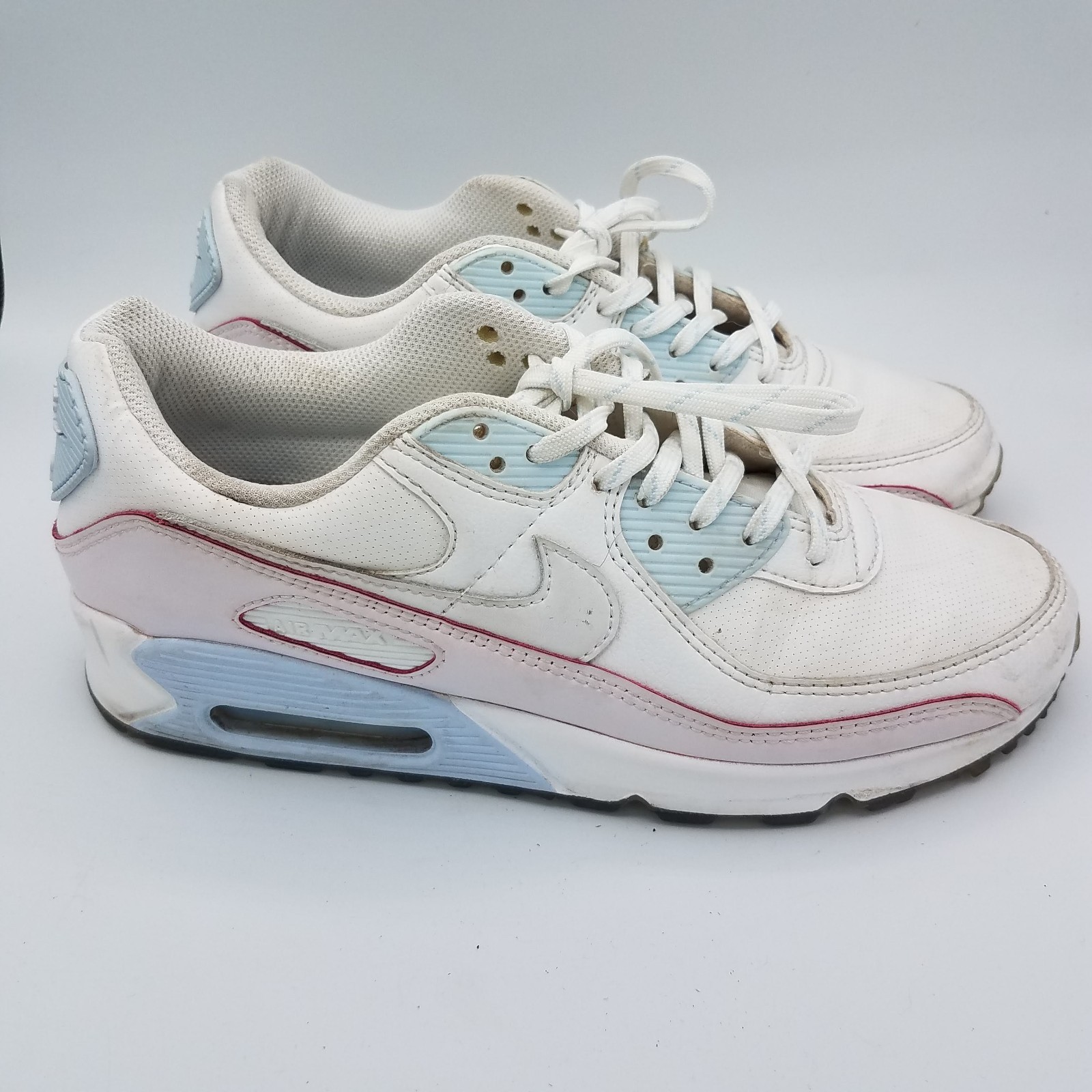 Nike Air Max 90 One of One Sneakers Mens 8.5 White/Hydrogen Blue Mens CW5569-100