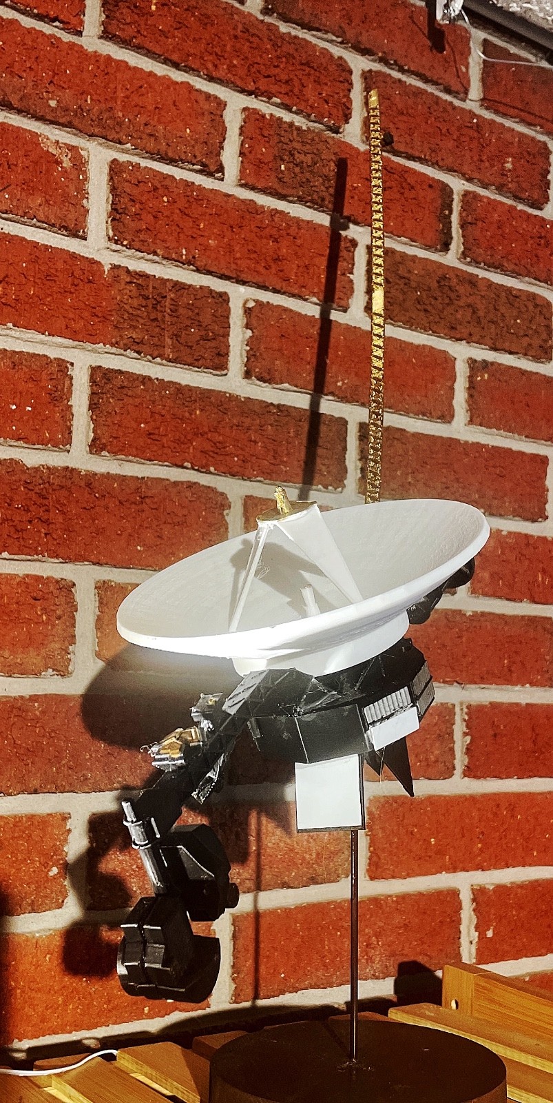 NASA Voyager 1 space probe model, 24 inches high