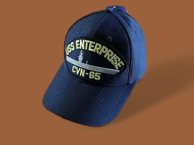 USS ENTERPRISE CVN-65 NAVY SHIP HAT U.S MILITARY OFFICIAL BALL CAP U.S.A MADE