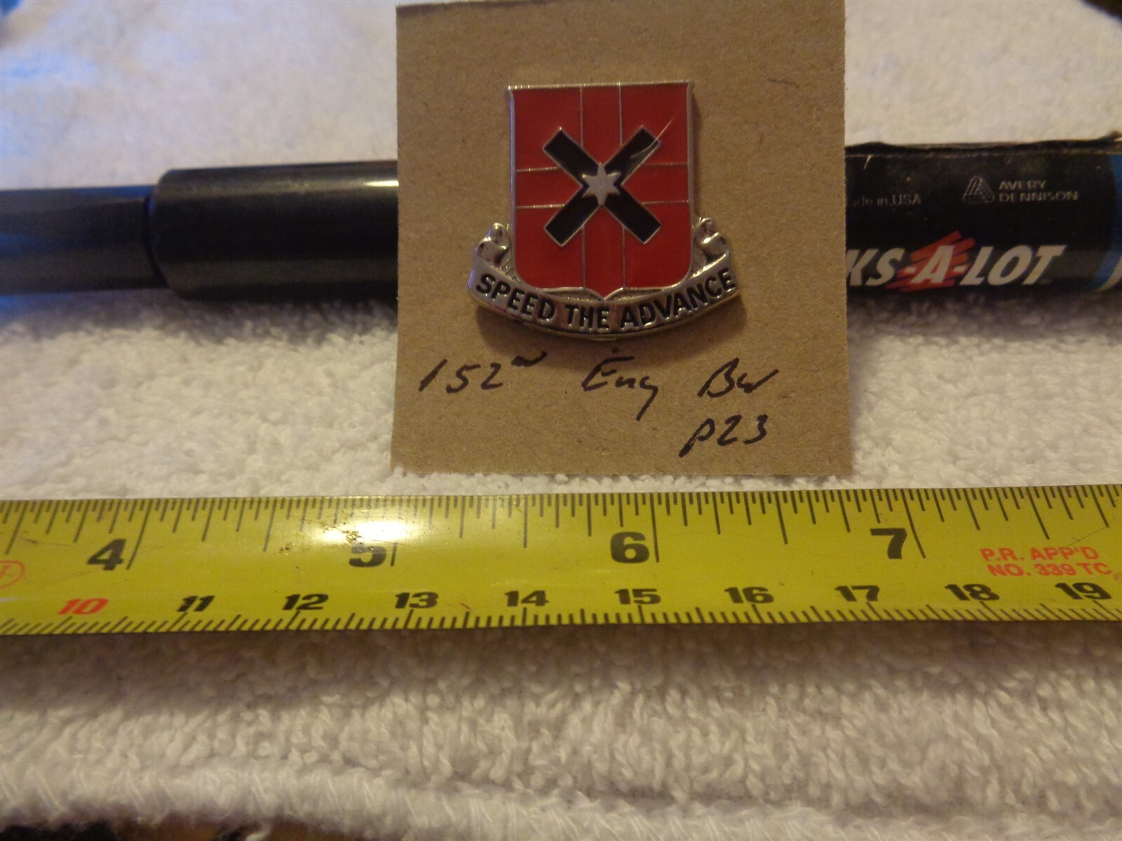 152nd Engineer Battalion P23 Unit Crest, DI, DUI (DRAW#AB)