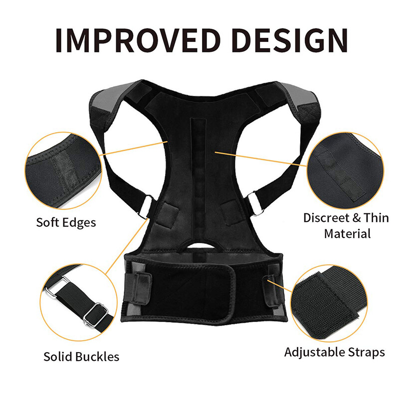 Magnetic Back Posture Corrector Shoulder Straightener Brace Neck Spine Support