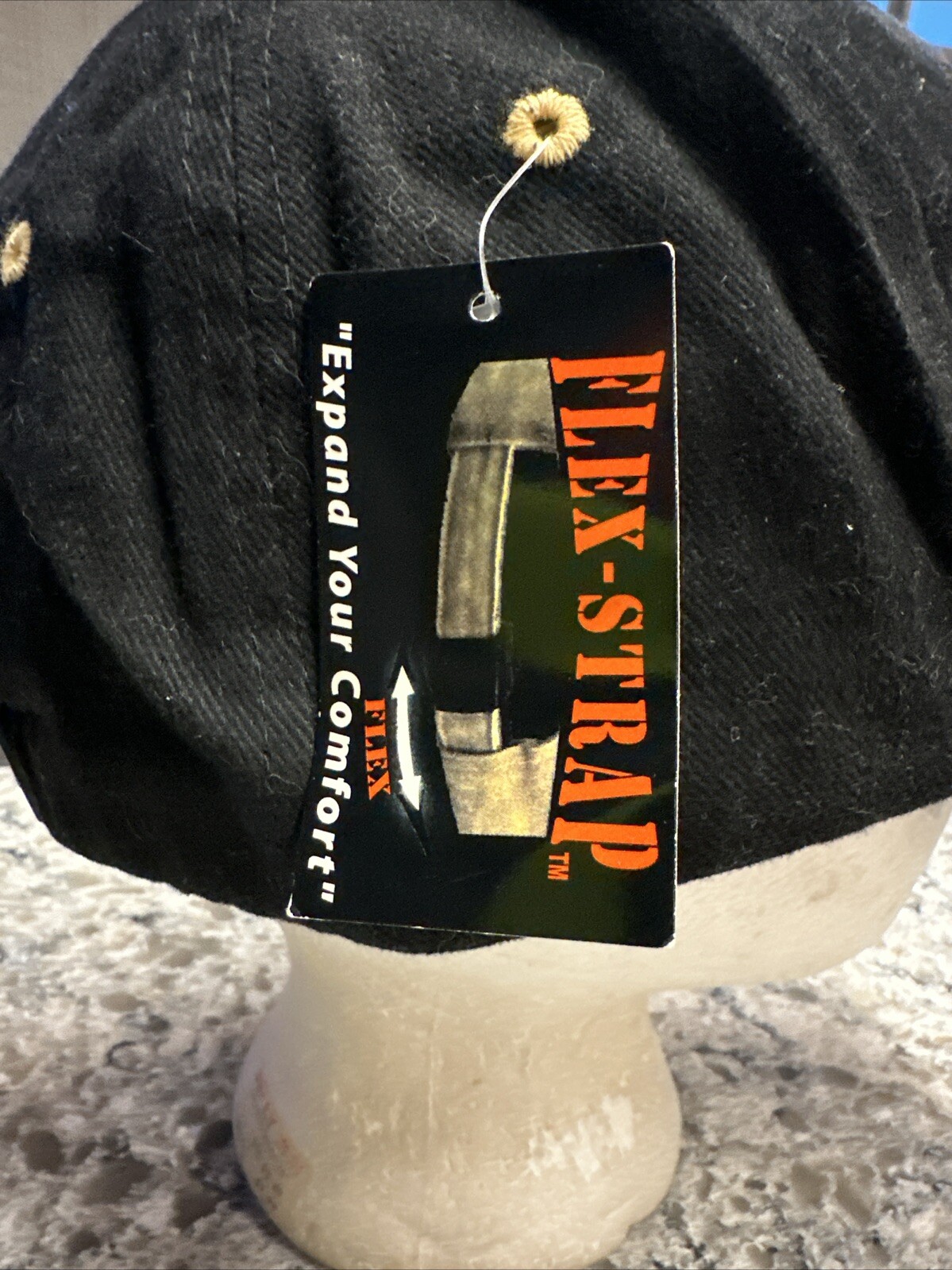 IC University Gold and White and Gray Logo on Black Hat Cap NWT Strap Buckle