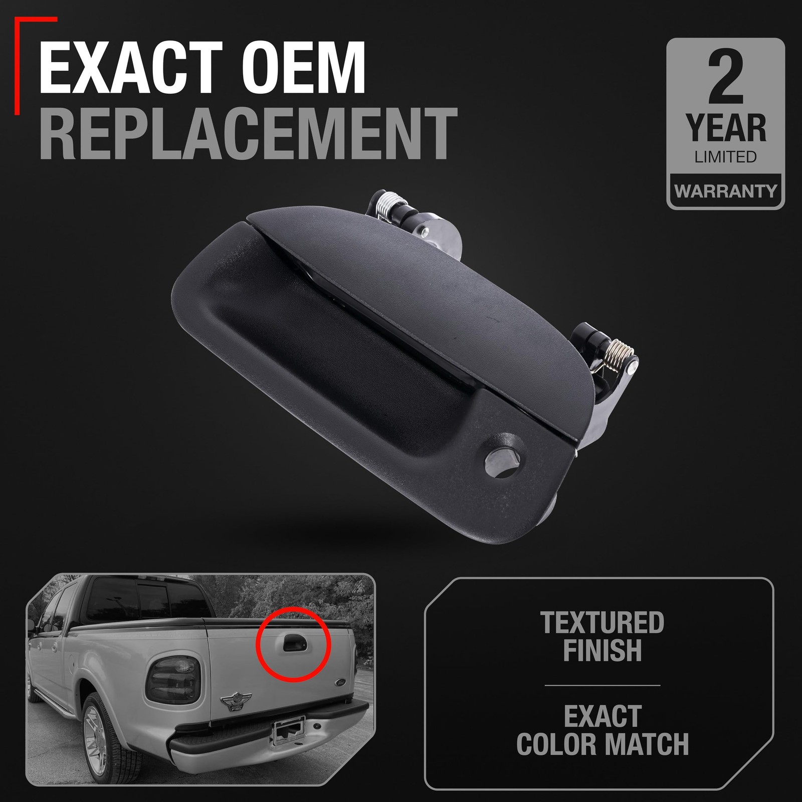 Tailgate Handle Assembly Replacement - -Compatible with 1997-2007 Ford F-250,...