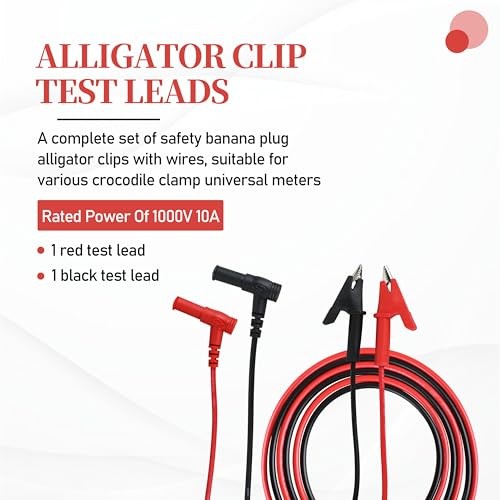 69381 Alligator Clip Test Leads for Klein Tools multimeter Replacement Leads
