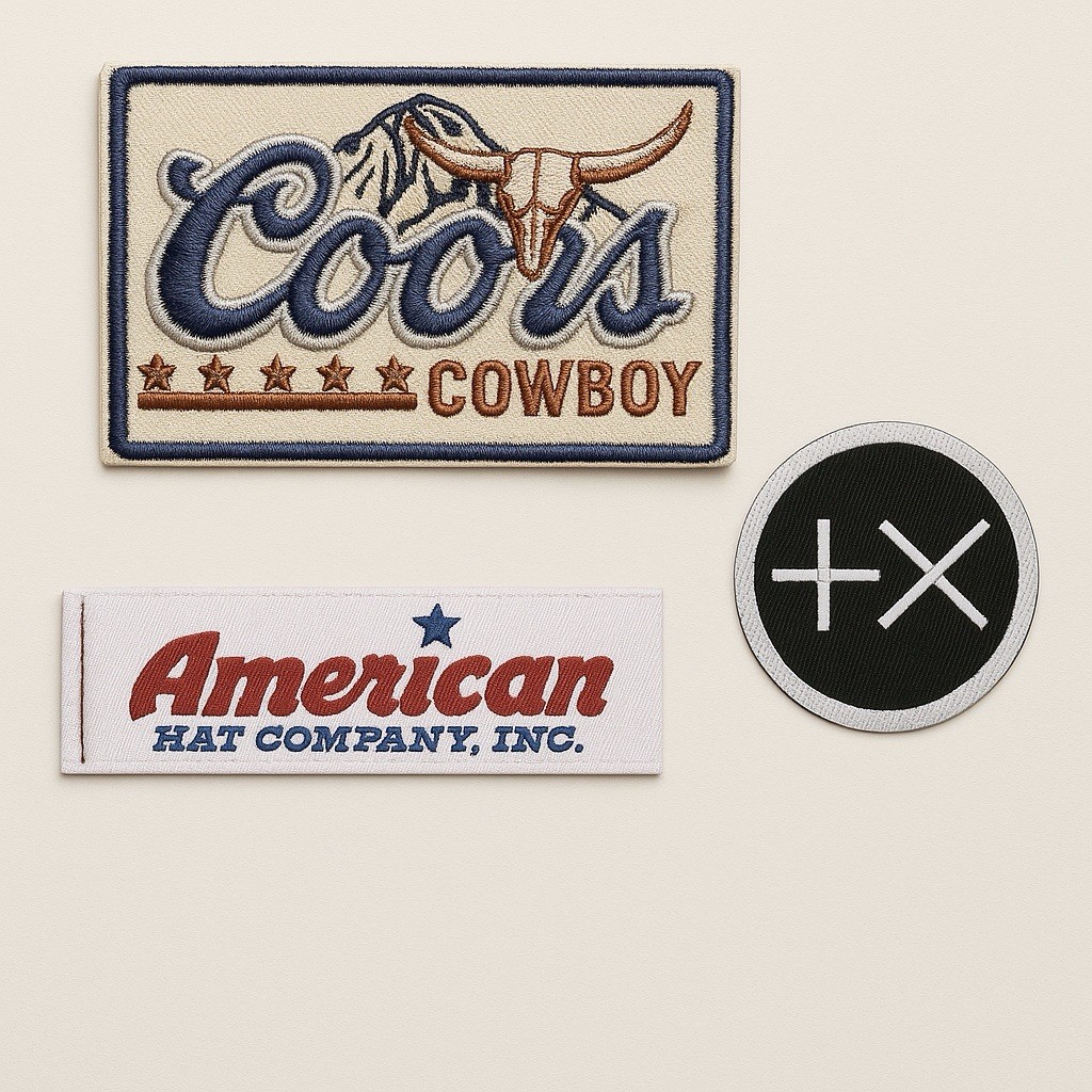 Coors Cowboy Patch + American Hat Company Patch + Positive Times Patch – 3 Pack