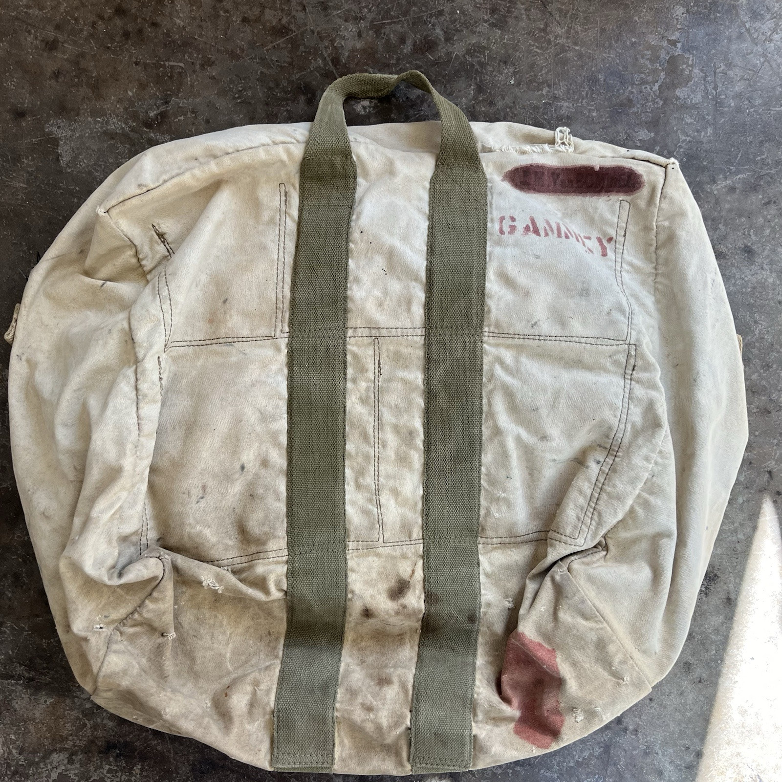 WW2 Aviator kit bag duffle vintage usmcr canvas leather vtg 1940s