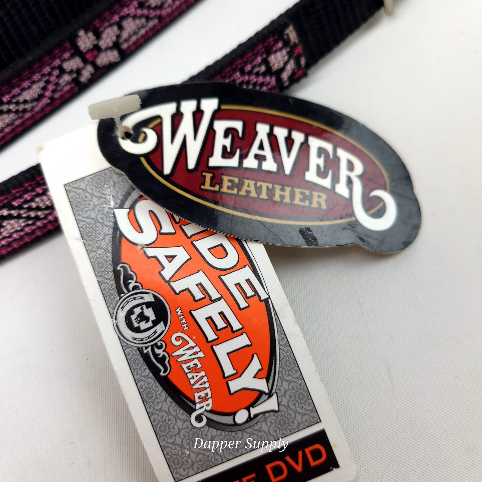 Weaver Leather Reins Split Black Maui Overlay
