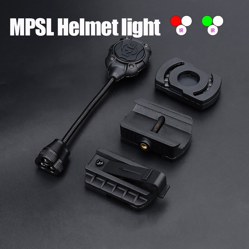 WADSN Military Helmet Light Red/Green/White Light IR Headlamp