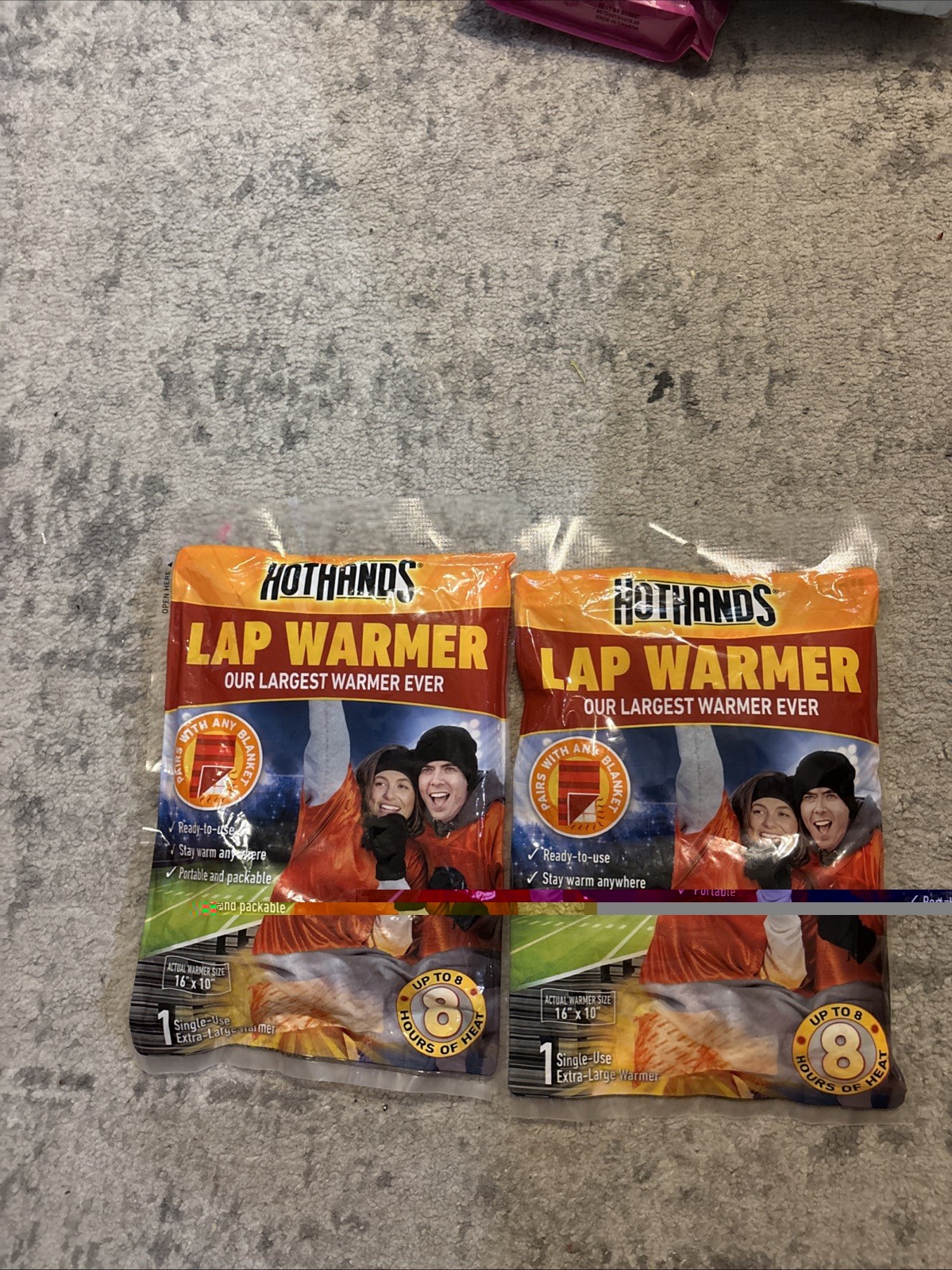 2 Hot Hands Lap Warmer 16" X 10" Up to 8 Hours of Long Lasting Heat  exp 7/31/29