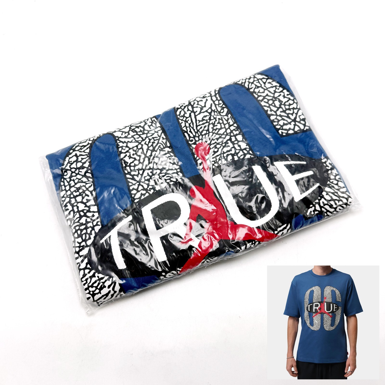 *NEW* Men NIKE AIR JORDAN BROOKLYN Graphic Tee TRUE BLUE (IV5202 485) 👍