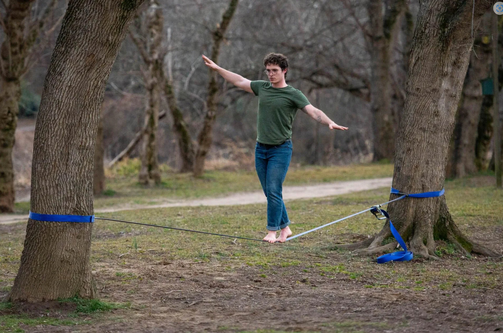 Eagles Nest Outfitters A1401 ENO Slackwire Slack Line with Carry Case, Blue, NIP