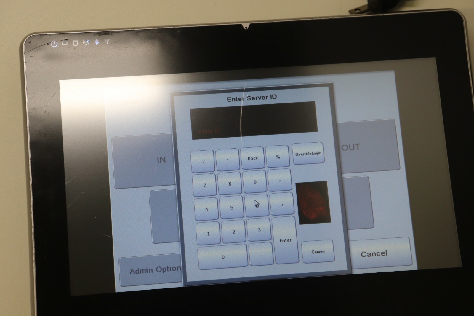 Partner Tech EM-200 Wireless Touch Screen Tablet With Fingerprint Scanner