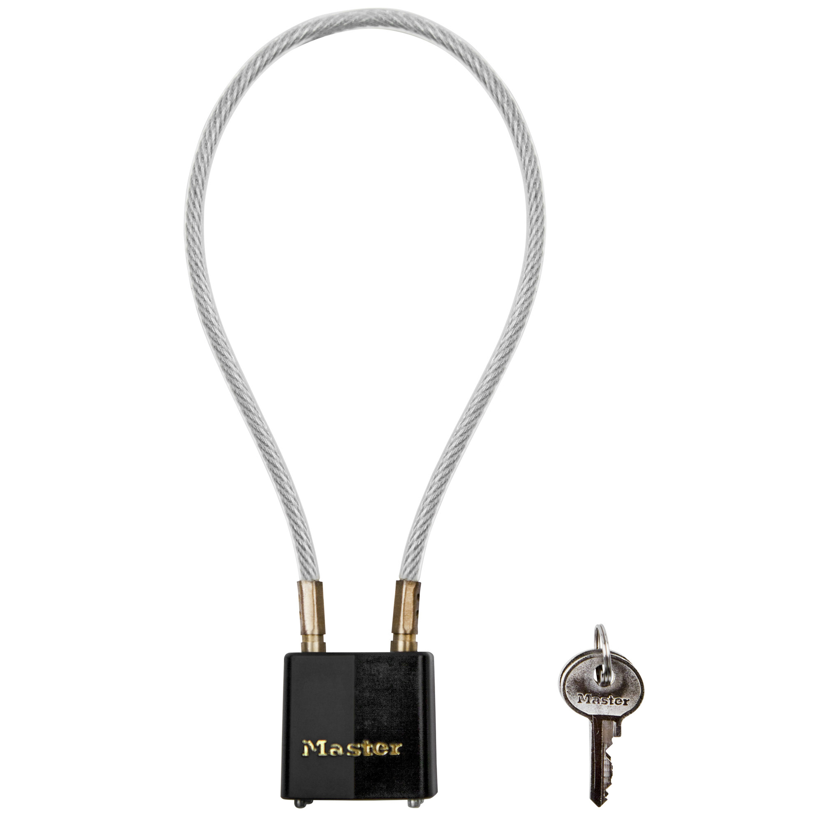 MasterLock Cable Gun Lock 14" Braided Steel Keyed Alike 4-Pin Cylinder Black
