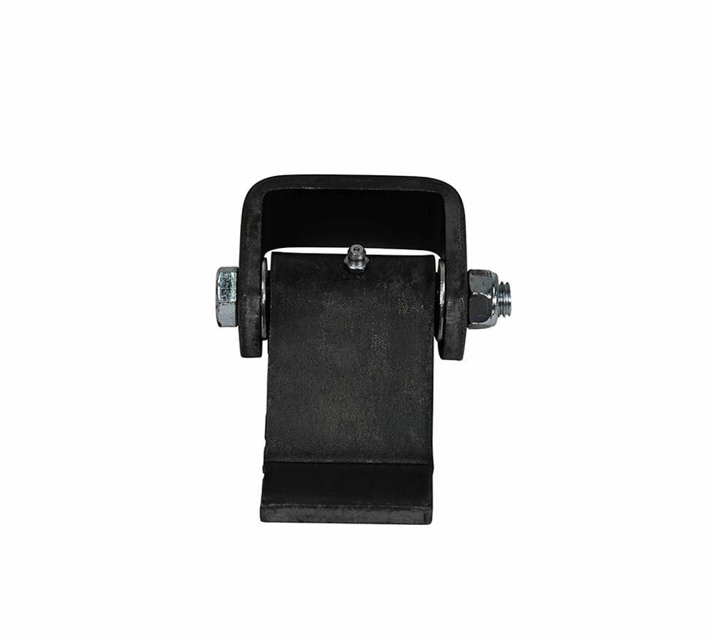 (2 Pack) Black Strap Style Short Leaf Steel Weld On Dump Trailer Door Hinge