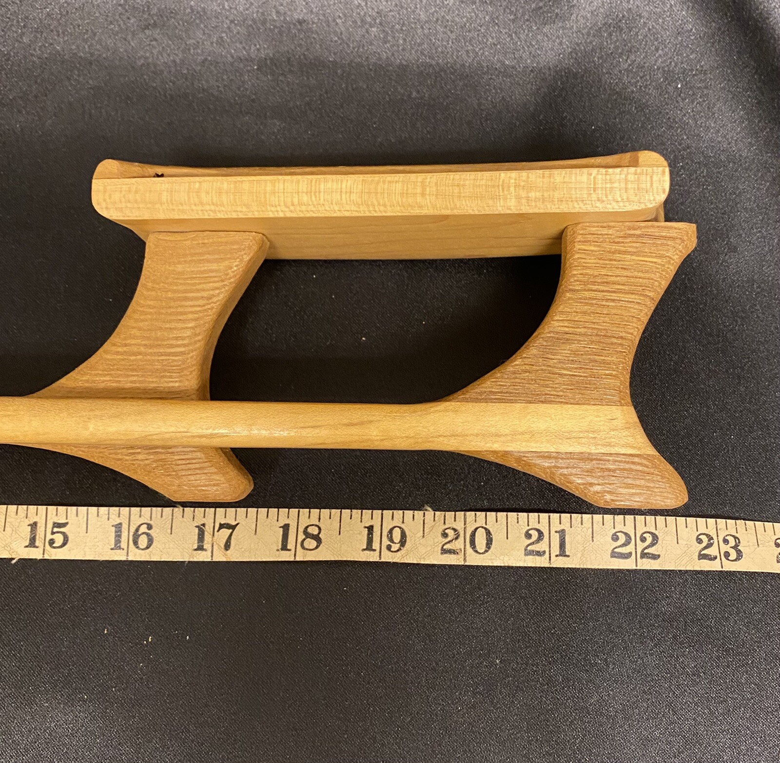 Vintage MCM Solid Wood Baking Pan Casserole Dish Stand Collapsible for Storage