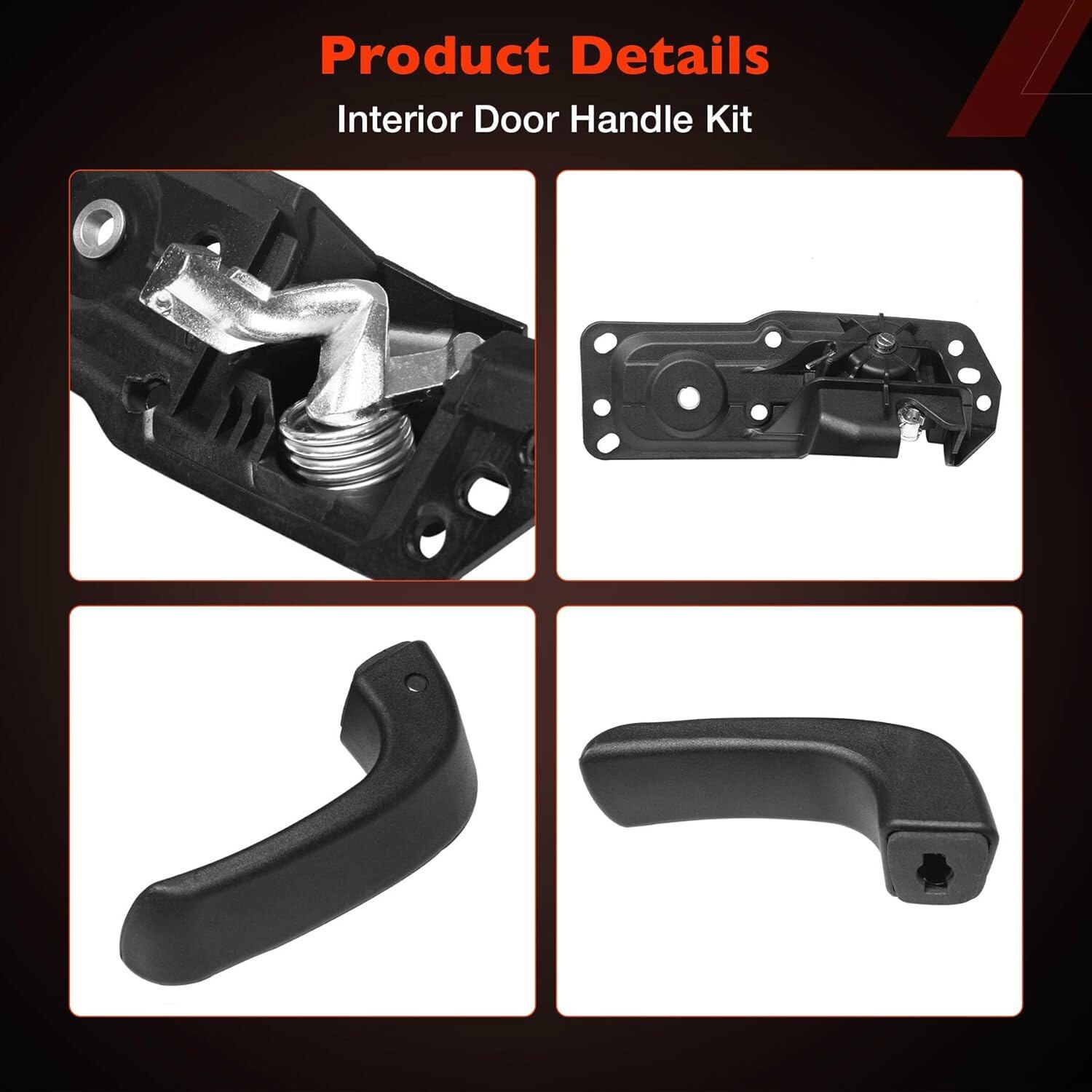Interior Door Handle Kit Front Left Drivers Side for Chevy Silverado GMC Sierra