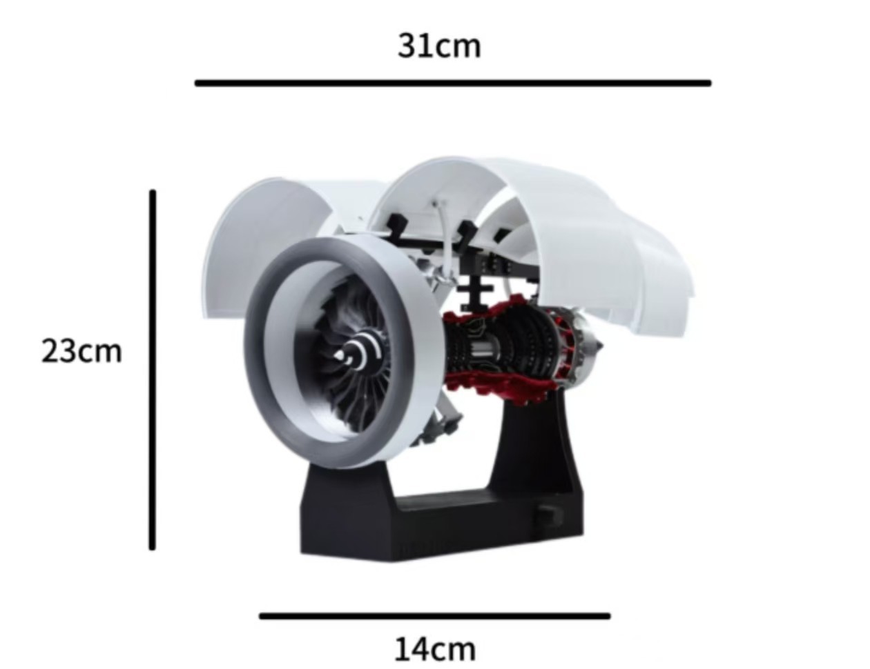TR900 Turbofan Engine Model with Housing, Motorized STEM Aviation Display