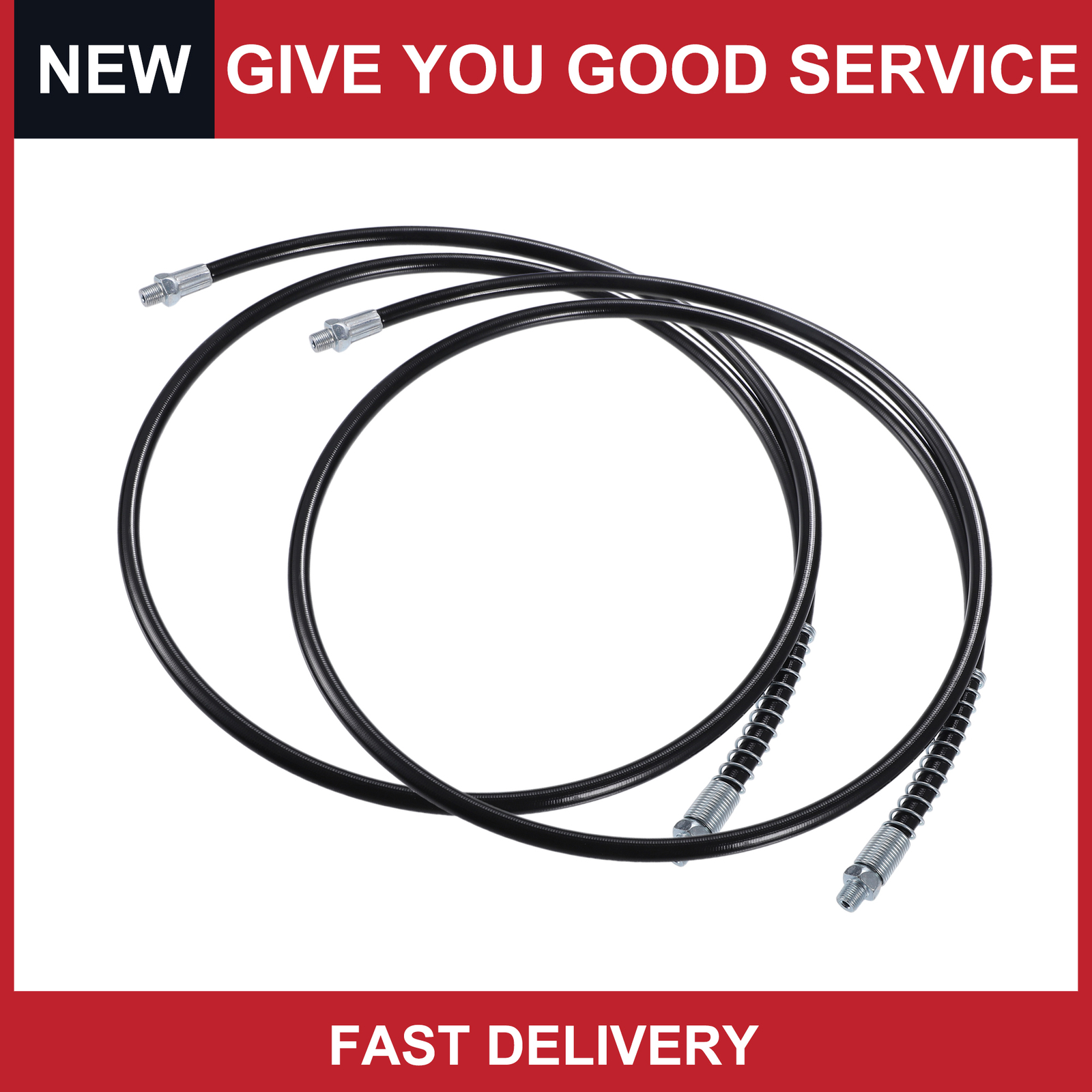 Universal 59 Inch 1/8" NPT Grease Trailer Grease Hose Extension Pack of 2